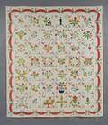 Pieced and Appliqued Cotton Album Friendship Quilt