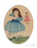 American School 19th Century Look at My Doll