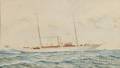 FrenchAmerican School Early 20th Century American Steamer Yacht