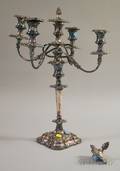 Silver Plated FiveLight Weighted Candelabra