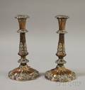 Pair of Sheffield Silver Plated Candlesticks