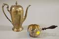Watson Sterling Coffeepot and a Fisher Lobed Sterling Brandy Warmer