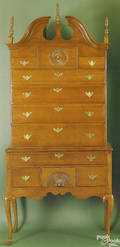 Connecticut Queen Anne cherry highboy ca 1765