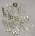 Approximately Twenty Sterling and Silver Plated Flatware Items