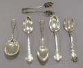 Six Silver Flatware and Serving Table Items