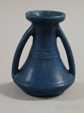Rookwood Pottery Matte Blue Glazed Twohandled Vase