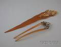 Two Antique Ladys Hairclips