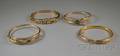 Four Gold and Goldfilled Gemset Bangle Bracelets