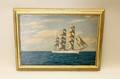H G Garcia Framed Oil on Board of Sailing Ship