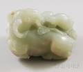 Asian Jade Double Rams Head Carving