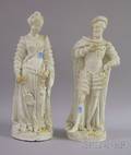 Pair of Renaissancestyle Bisque Porcelain Figures