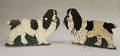 Pair of Painted Wood Spaniel Lawn Ornaments