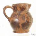 Pennsylvania redware pitcher by Medinger