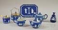 Seven Wedgwood Dark Blue Jasper Dip Items