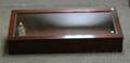 Mahogany and Glass Slantlid Counter Display Case