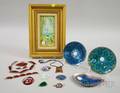 Sixteen Modern Enamel on Copper Articles and Jewelry Items