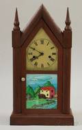 Mahogany Sharp Gothic or Steeple Clock
