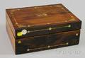 Motherofpearl Inlaid Rosewood Veneer Sewing Box