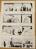 Four Strips of Little Orphan Annie Ink on Paperboard Original Cartoon Art