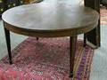 Regencystyle Round Inlaid Mahogany and Mahogany Veneer Dining Table