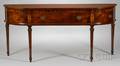Joseph Gerte Co Regencystyle Inlaid and Carved Mahogany Dshaped Sideboard