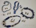 Group of Silver and Blue Hardstone Jewelry