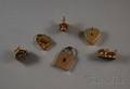 Six Small Gold Charms and Locks