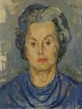 Moses Soyer American 18991974 Portrait of Lady Bird Johnson