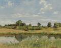 Charles Albert Burlingame American 18601930 View of a Pond on a Breezy Day