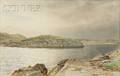 William Trost Richards American 18331905 Coastal View Possibly a Rhode Island Landscape