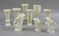 Nine Lenox Embossed Porcelain Vases