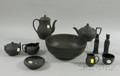 Ten Wedgwood Black Basalt Items