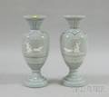 Pair of Bristol Glass Urnshaped Vases