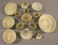 Fourteen English Creamware Culinary Molds and Stamps