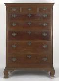 Pennsylvania Chippendale walnut tall chest ca 1780