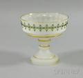 Jeweled Clambroth Opaline Footed Dish