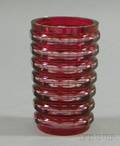 Ruby Overlay Vase