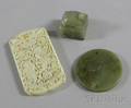 Three Carved Asian Stone Pendants