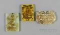 Three Carved Asian Stone Pendants