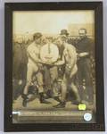 Framed Early Twentieth Century Black and White Photograph of Pugilists