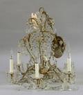Brass and Glass SixLight Chandelier