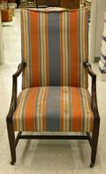 Federalstyle Upholstered Mahogany Lolling Chair