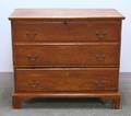 Pine Blanket Chest over Long Drawer