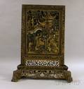 Asian Carved and Gilded Screen