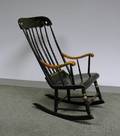 Painted and Stencil Decorated Boston Rocker