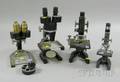 Four Compound Microscopes by Various Makers