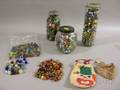 Collection of Glass and Clay Marbles
