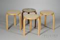 Four Alvar Aalto Style Laminated Bentwood Stools
