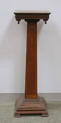 Edwardian Inlaid Mahogany Pedestal