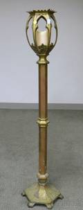 Gothic Revival Cast Brass Torchiere